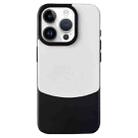 For iPhone 14 Pro Napa Texture PC + Leather Phone Case(Panda Black) - 1