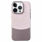 For iPhone 14 Pro Napa Texture PC + Leather Phone Case(Pink) - 1