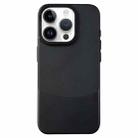 For iPhone 14 Pro Max Napa Texture PC + Leather Phone Case(Black) - 1