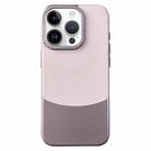 For iPhone 14 Pro Max Napa Texture PC + Leather Phone Case(Pink) - 1
