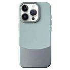 For iPhone 13 Pro Max Napa Texture PC + Leather Phone Case(Cyan) - 1