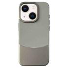 For iPhone 13 Napa Texture PC + Leather Phone Case(Grey) - 1