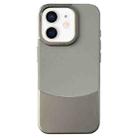 For iPhone 12 / 12 Pro Napa Texture PC + Leather Phone Case(Grey) - 1