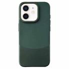 For iPhone 12 / 12 Pro Napa Texture PC + Leather Phone Case(Dark Green) - 1