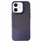 For iPhone 12 / 12 Pro Napa Texture PC + Leather Phone Case(Dark Purple) - 1
