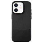 For iPhone 12 / 12 Pro Napa Texture PC + Leather Phone Case(Black) - 1