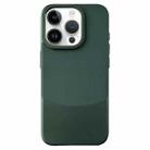 For iPhone 12 Pro Max Napa Texture PC + Leather Phone Case(Dark Green) - 1