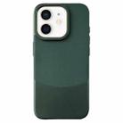 For iPhone 11 Napa Texture PC + Leather Phone Case(Dark Green) - 1