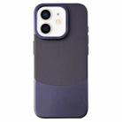 For iPhone 11 Napa Texture PC + Leather Phone Case(Dark Purple) - 1