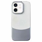 For iPhone 11 Napa Texture PC + Leather Phone Case(Silver) - 1