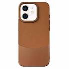 For iPhone 11 Napa Texture PC + Leather Phone Case(Brown) - 1