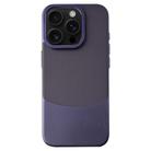 For iPhone 16 Pro Max Napa Texture PC + Leather Phone Case(Dark Purple) - 1