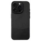 For iPhone 16 Pro Max Napa Texture PC + Leather Phone Case(Black) - 1