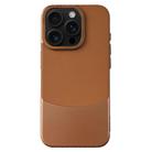 For iPhone 16 Pro Max Napa Texture PC + Leather Phone Case(Brown) - 1