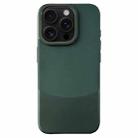 For iPhone 16 Pro Napa Texture PC + Leather Phone Case(Dark Green) - 1