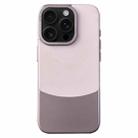 For iPhone 16 Pro Napa Texture PC + Leather Phone Case(Pink) - 1