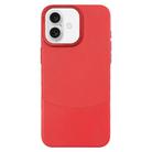 For iPhone 16 Plus Napa Texture PC + Leather Phone Case(Red) - 1