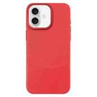 For iPhone 16 Napa Texture PC + Leather Phone Case(Red) - 1