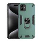 For Samsung Galaxy A04 Shockproof Metal Ring Holder Phone Case(Green) - 1