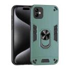 For Samsung Galaxy A05 Shockproof Metal Ring Holder Phone Case(Green) - 1