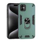 For Samsung Galaxy A05e Shockproof Metal Ring Holder Phone Case(Green) - 1