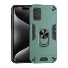 For Samsung Galaxy A51 4G Shockproof Metal Ring Holder Phone Case(Green) - 1