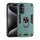 For Samsung Galaxy M14 Shockproof Metal Ring Holder Phone Case(Green) - 1