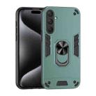 For Samsung Galaxy M54 Shockproof Metal Ring Holder Phone Case(Green) - 1