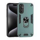 For Samsung Galaxy S24+ 5G Shockproof Metal Ring Holder Phone Case(Green) - 1