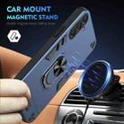 For Samsung Galaxy M55 Shockproof Metal Ring Holder Phone Case(Blue) - 2