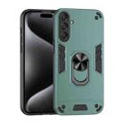 For Samsung Galaxy M55 Shockproof Metal Ring Holder Phone Case(Green) - 1