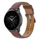 For Xiaomi Watch 2 22mm Genuine Leather Watch Band(Dark Brown) - 1