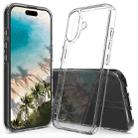 For iPhone 16 Plus Scratchproof Acrylic TPU Phone Case(Transparent) - 1
