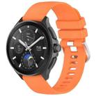 For Xiaomi Watch 2 Liquid Glossy Silver Buckle Silicone Watch Band(Orange) - 1