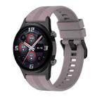 For Honor Watch GS 4 Striped Stainless Steel Buckle Silicone Watch Band(Purple) - 1