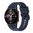 For Honor Watch GS 4 Striped Stainless Steel Buckle Silicone Watch Band(Midnight Blue) - 1