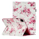 For iPad Pro 11 inch (2020) 3D Pattern Horizontal Flip Leather Tablet Case with Card Slots & Holder & Sleep / Wake-up Function(Rose Flower) - 1