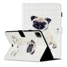 For iPad Pro 11 inch (2020) 3D Pattern Horizontal Flip Leather Tablet Case with Card Slots & Holder & Sleep / Wake-up Function(Pug) - 1