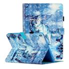 For iPad 10.2 2021 / 2020 / 2019 3D Pattern Horizontal Flip Leather Case with Card Slots & Holder & Sleep / Wake-up Function(Snow Mountain Wolf) - 1