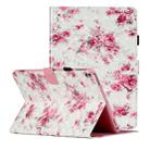 For iPad 10.2 2021 / 2020 / 2019 3D Pattern Horizontal Flip Leather Case with Card Slots & Holder & Sleep / Wake-up Function(Rose Flower) - 1