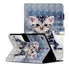 For iPad Mini 5 / 4 / 3 / 2 / 1 3D Pattern Horizontal Flip Leather Case with Card Slots & Holder & Sleep / Wake-up Function(Cat) - 1