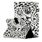 For 10 inch Universal Tablet PC 3D Pattern Horizontal Flip Leather Case with Card Slots & Holder (Yellow Leopard Head) - 1