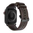 For Apple Watch SE 2023 44mm DUX DUCIS Business Genuine Leather Watch Strap(Coffee) - 3