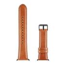 For Apple Watch SE 2023 44mm DUX DUCIS Business Genuine Leather Watch Strap(Khaki) - 3