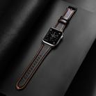 For Apple Watch Series 9 45mm DUX DUCIS Business Genuine Leather Watch Strap(Coffee) - 2