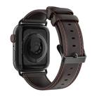 For Apple Watch Series 9 45mm DUX DUCIS Business Genuine Leather Watch Strap(Coffee) - 3