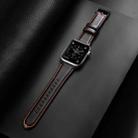 For Apple Watch Series 9 41mm DUX DUCIS Business Genuine Leather Watch Strap(Coffee) - 2