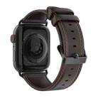 For Apple Watch Series 6 40mm DUX DUCIS Business Genuine Leather Watch Strap(Coffee) - 3
