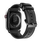 For Apple Watch Series 10 42mm DUX DUCIS Business Genuine Leather Watch Strap(Black) - 3