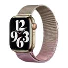 For Apple Watch Series 8 41mm Milan Gradient Loop Magnetic Buckle Watch Band(Gold Light Pink) - 1